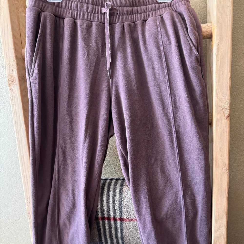 Purple fleece joggers